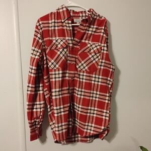 Ocean And Coast Red Plaid Button Down Shirt